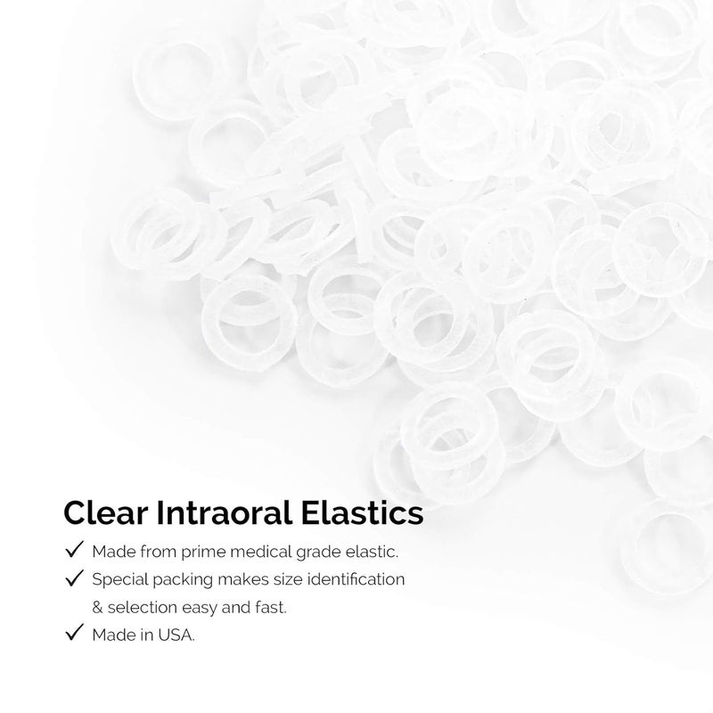 JMU Orthodontic Rubber Bands 1/4 Medium 6.4 mm Clear Orthodontic Elastics 4.5oz 500 pack Latex Free Dental Rubber Bands Made in USA - Image 3